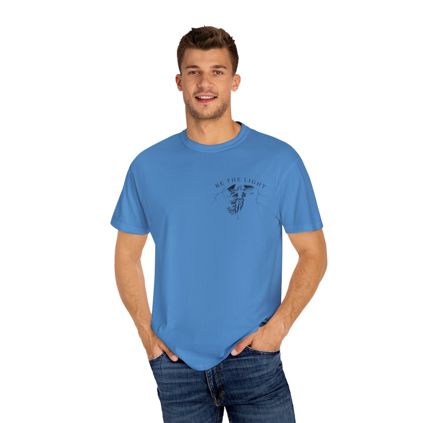 Unisex Garment-Dyed T-Shirt - 'Be the Light' Inspirational Tee