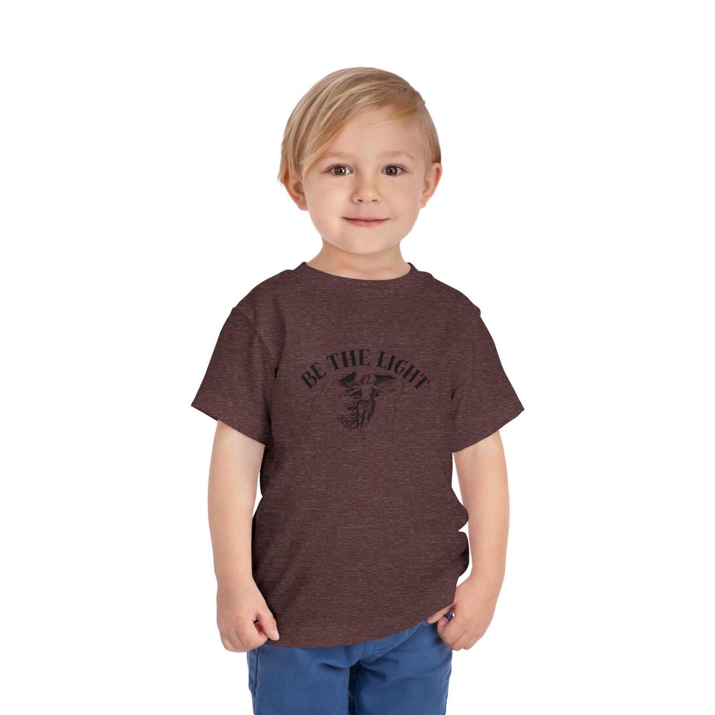 Inspirational Toddler Tee - "Be the Light" Motivational Shirt