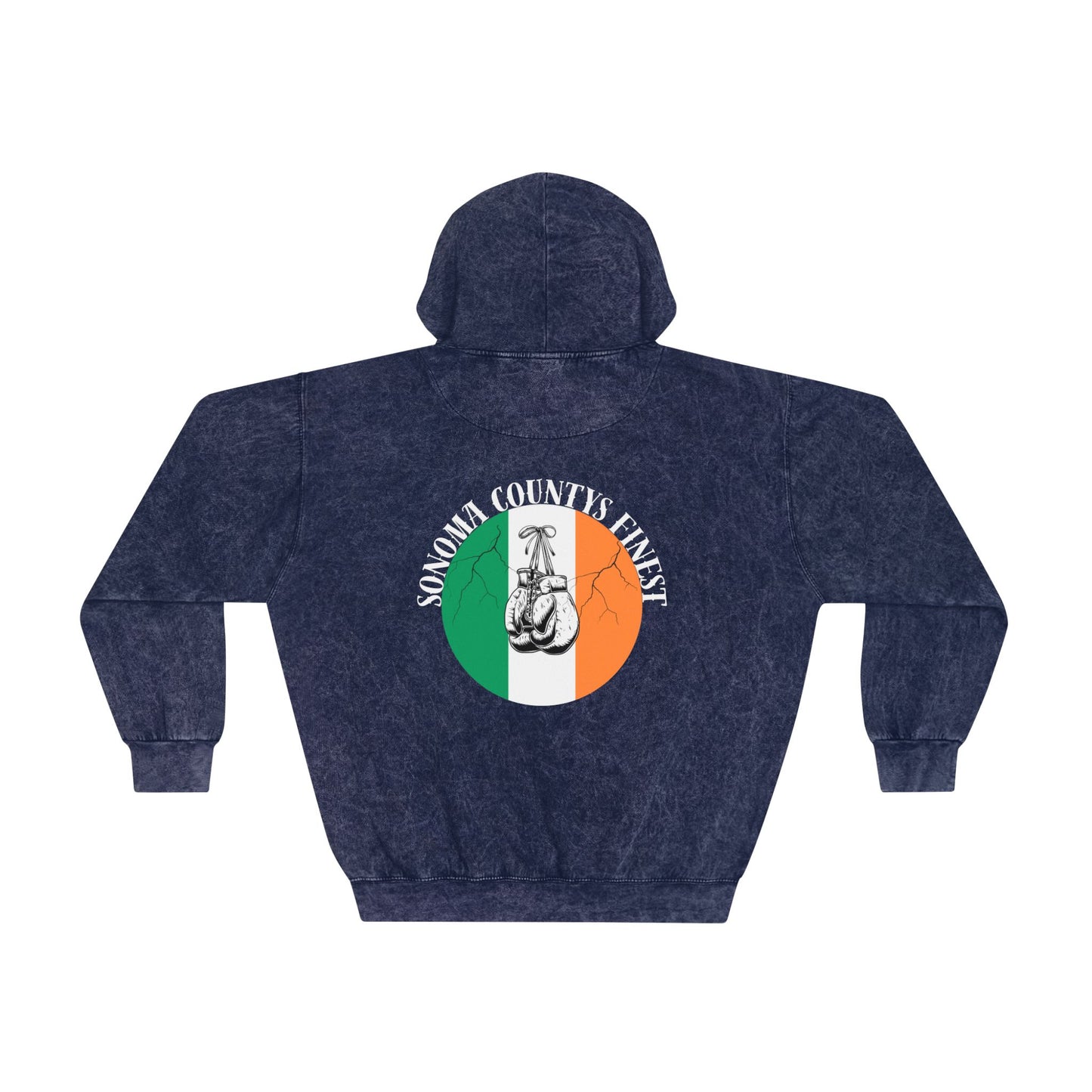 Unisex Mineral Wash Hoodie - Sonoma County's Finest with Irish Colors