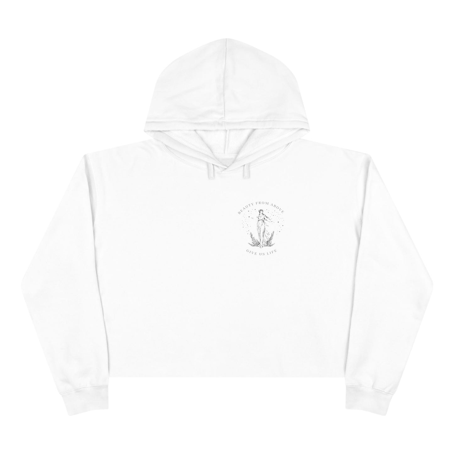 Eco-Friendly Crop Hoodie - 'Beauty From Above' Graphic