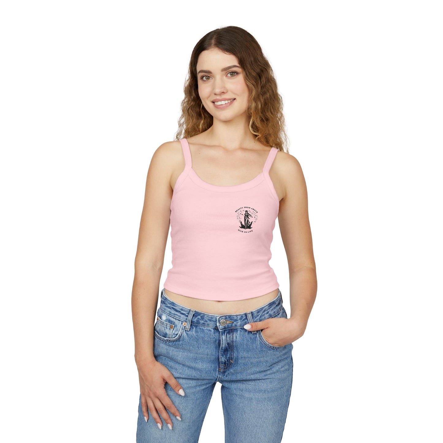Women's Spaghetti Strap Tank Top - Beauty From Above Design