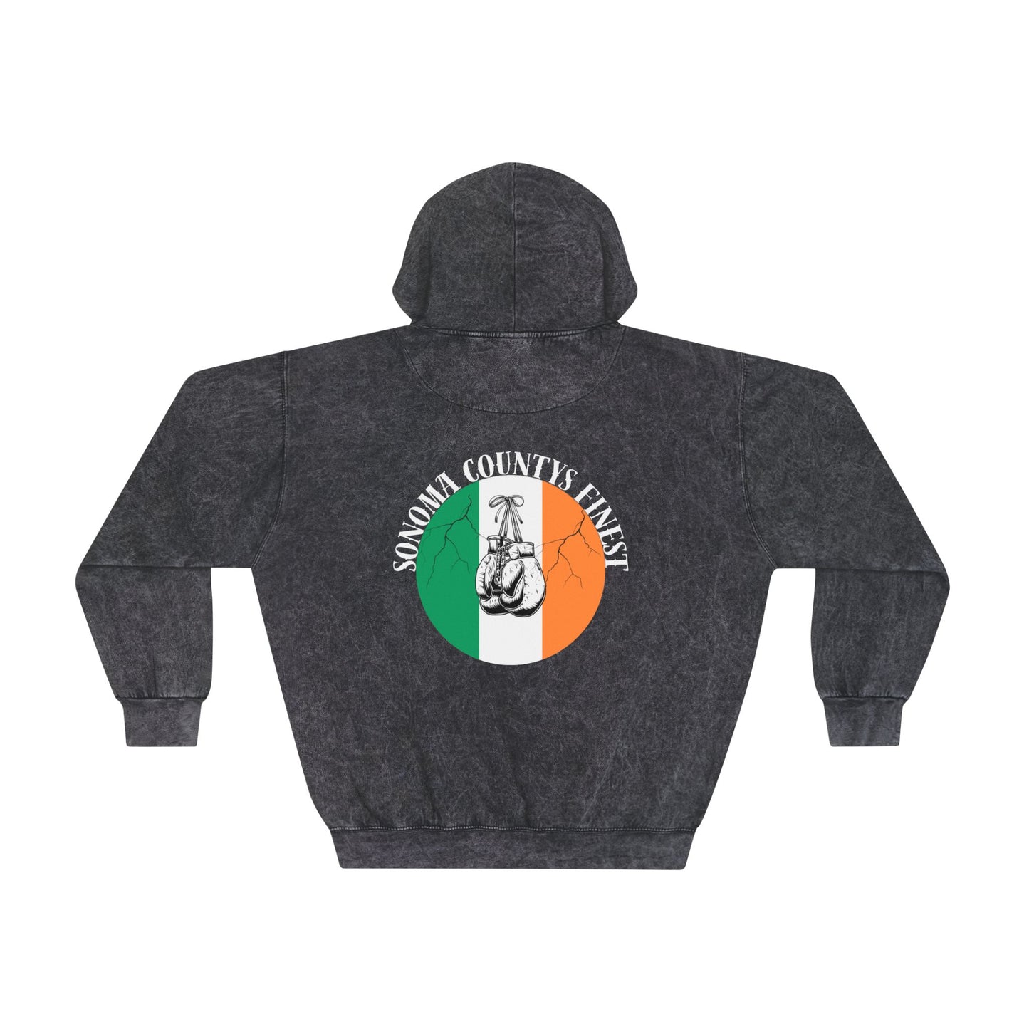Unisex Mineral Wash Hoodie - Sonoma County's Finest with Irish Colors