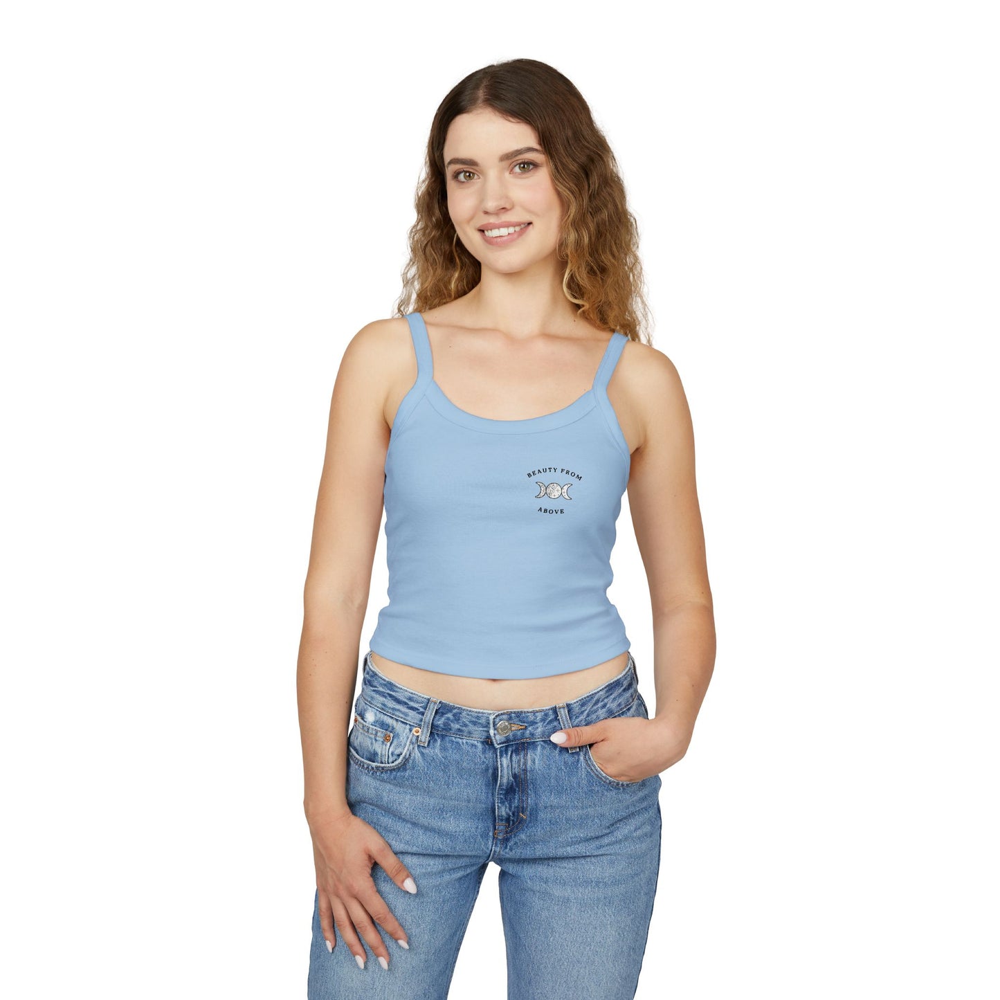 Women's Spaghetti Strap Tank Top - Beauty From Above Graphic Tee