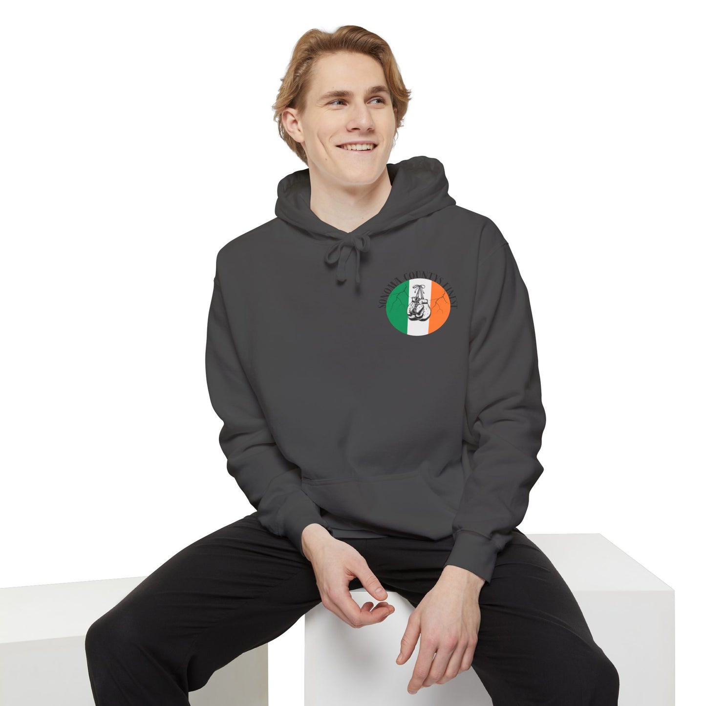 Sonoma County's Finest Unisex Hoodie - Garment-Dyed Irish Design