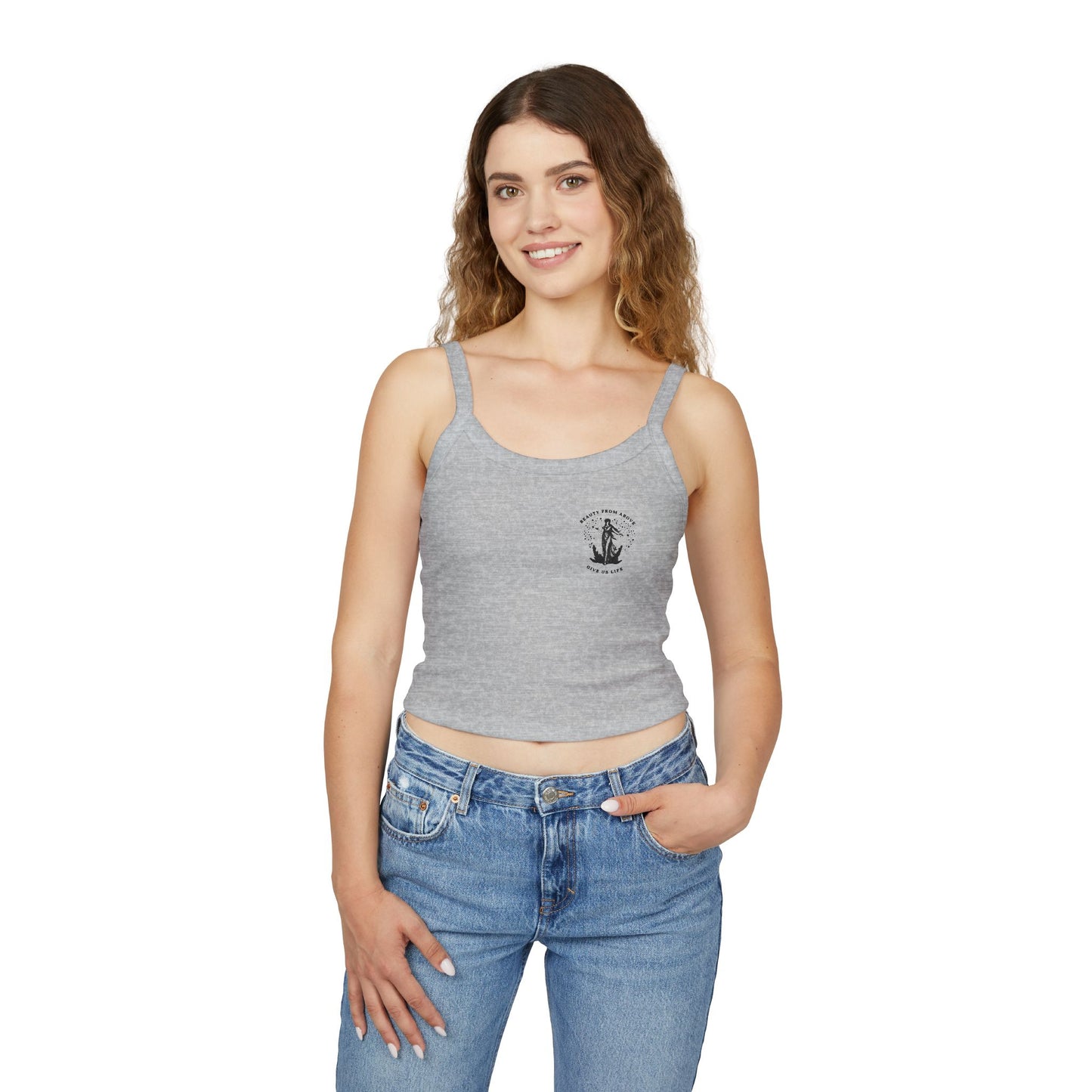 Women's Spaghetti Strap Tank Top - Beauty From Above Design