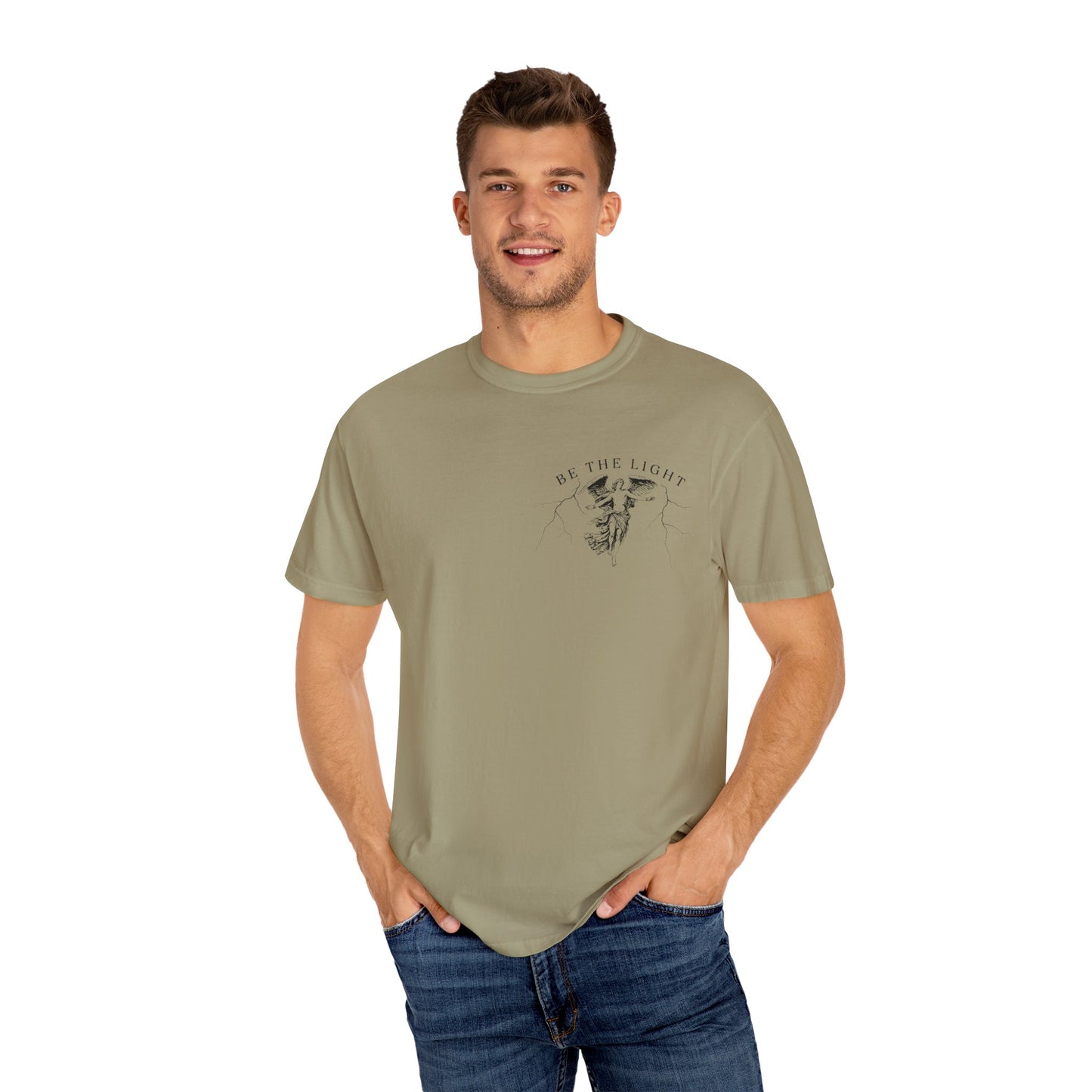 Unisex Garment-Dyed T-Shirt - 'Be the Light' Inspirational Tee