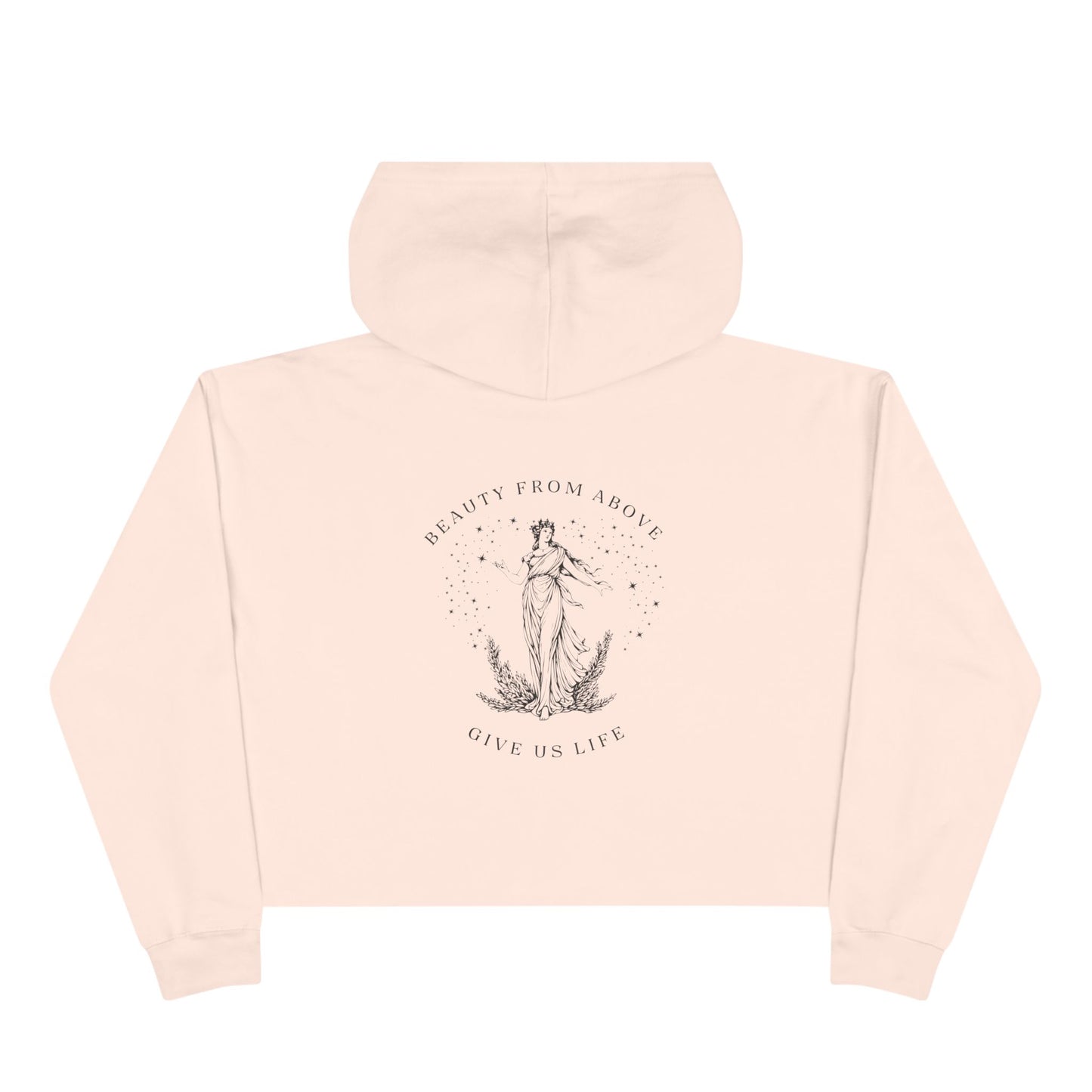 Eco-Friendly Crop Hoodie - 'Beauty From Above' Graphic
