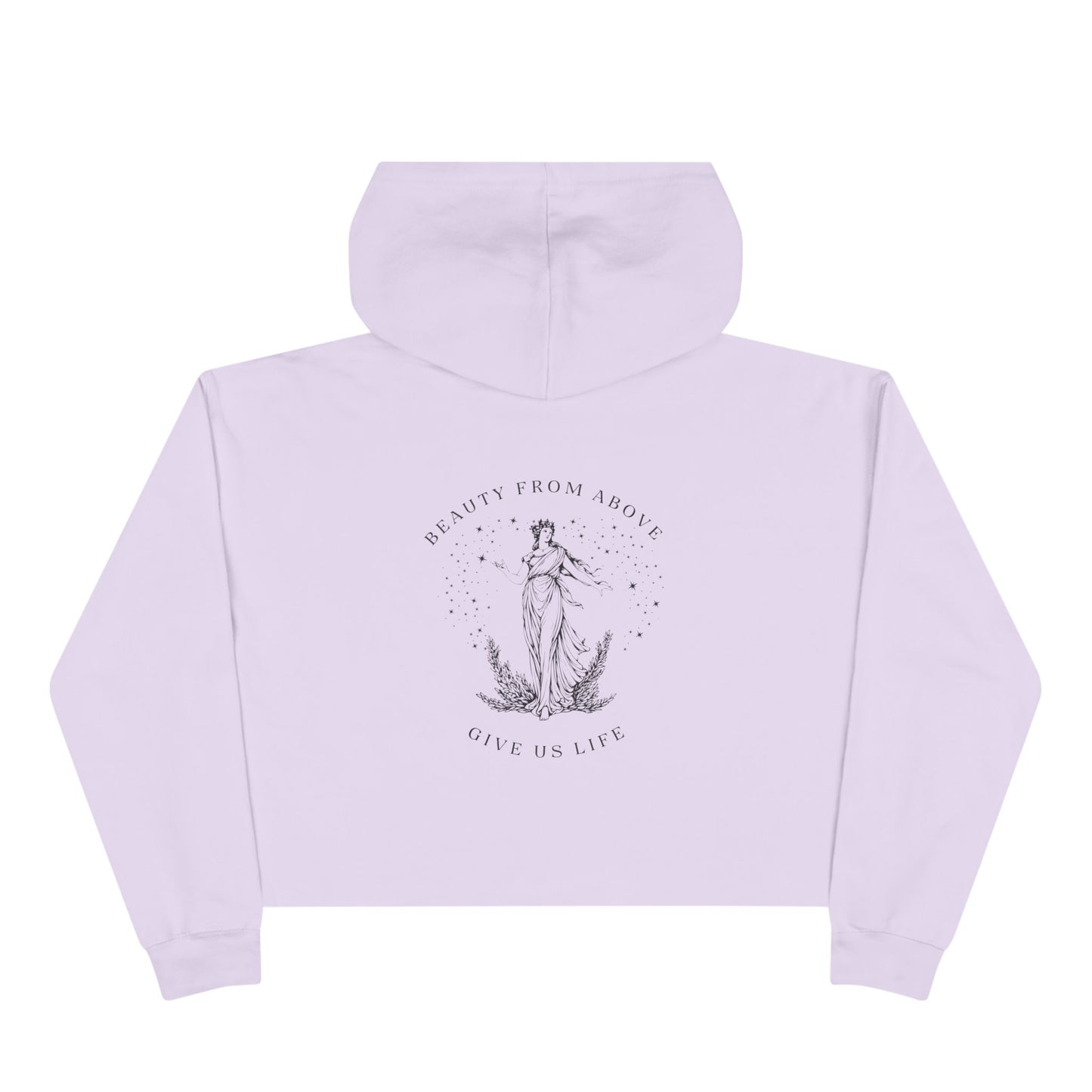 Eco-Friendly Crop Hoodie - 'Beauty From Above' Graphic