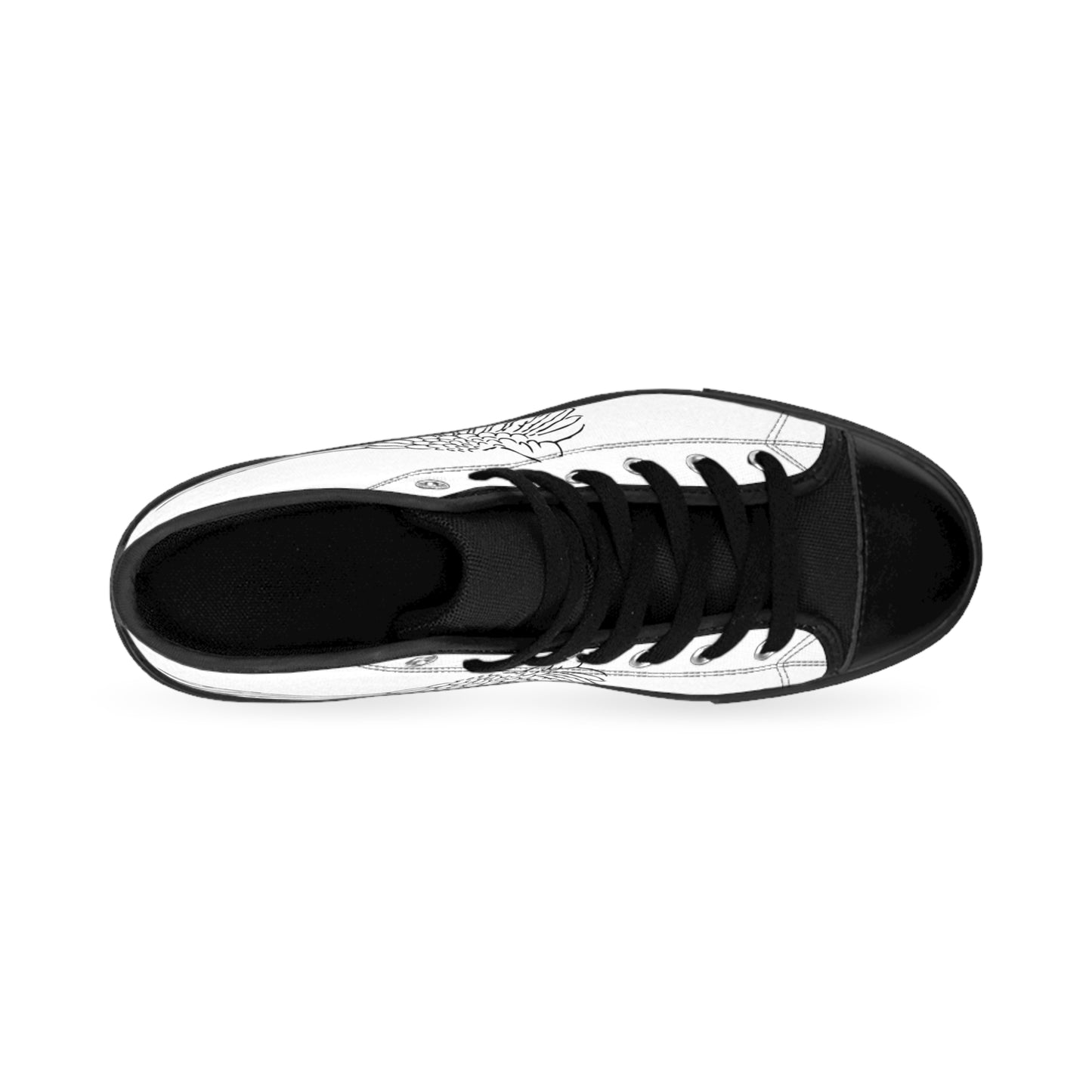 Men's Classic Sneakers with Wing Design - Stylish High-Top Shoes for Casual Wear