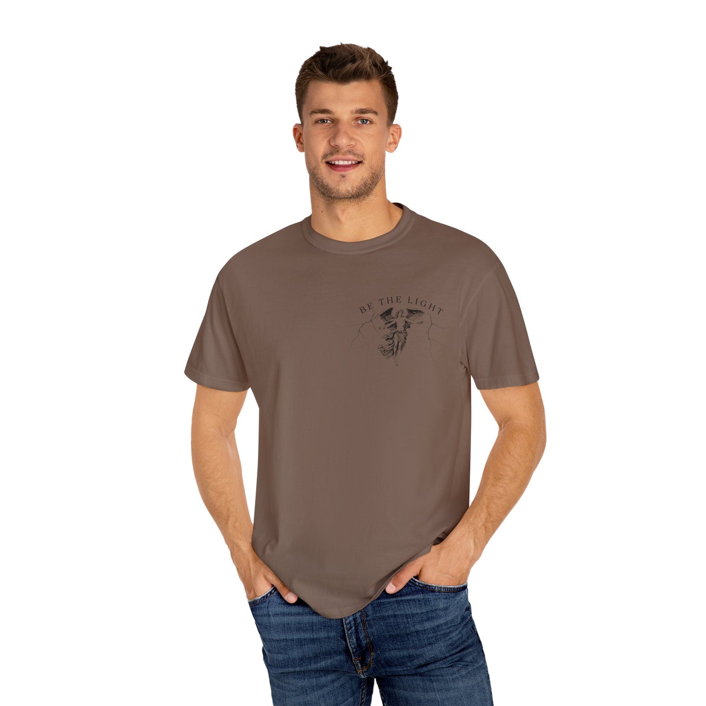 Unisex Garment-Dyed T-Shirt - 'Be the Light' Inspirational Tee