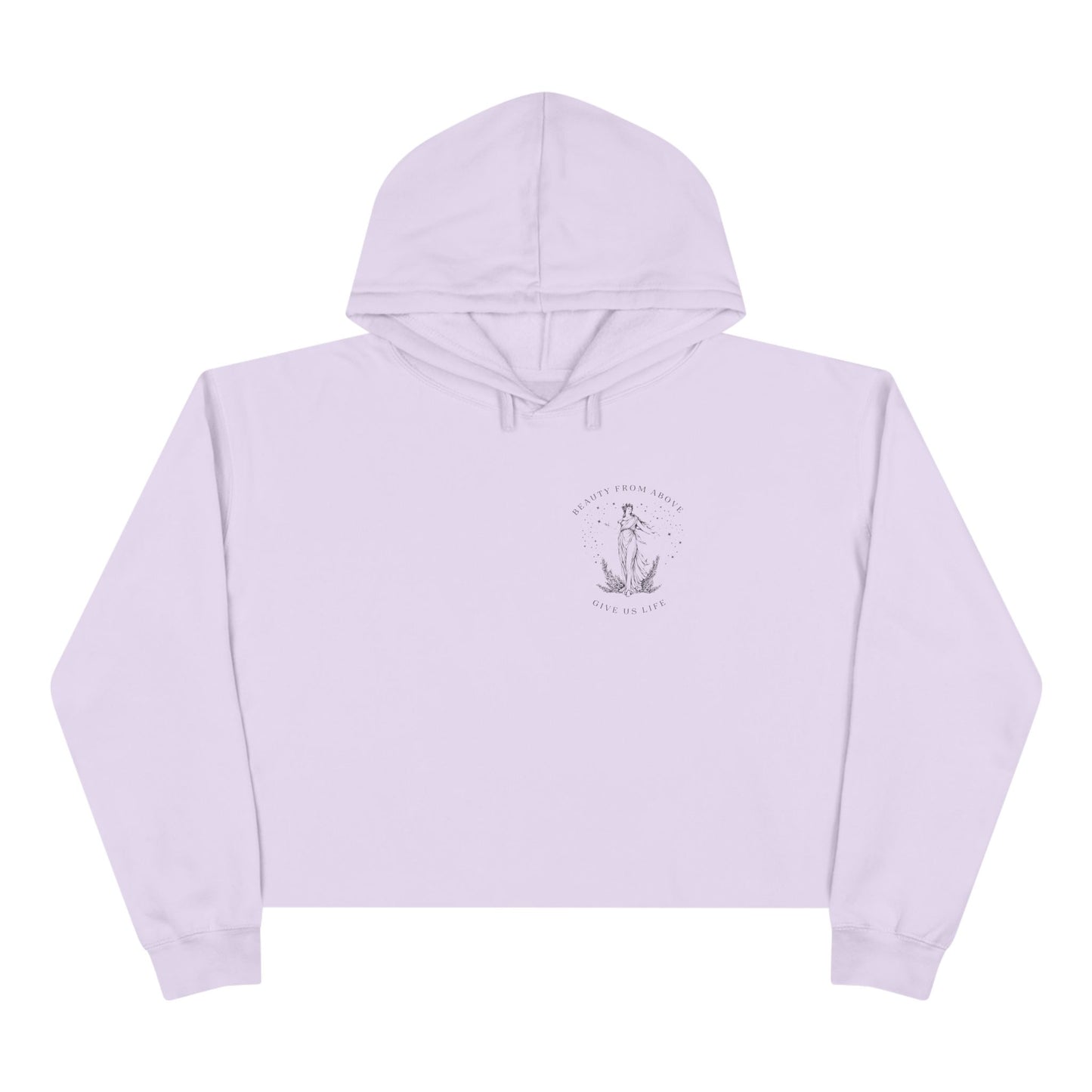 Eco-Friendly Crop Hoodie - 'Beauty From Above' Graphic