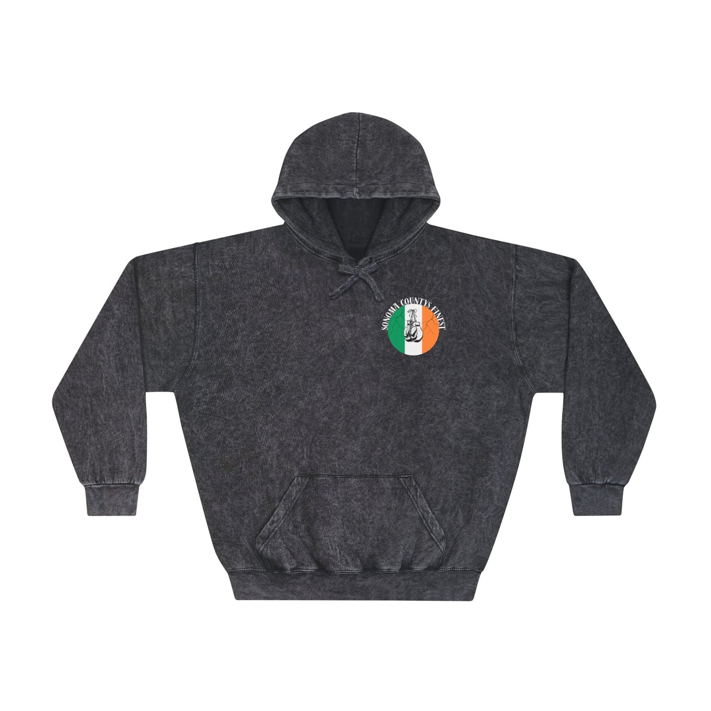 Unisex Mineral Wash Hoodie - Sonoma County's Finest with Irish Colors