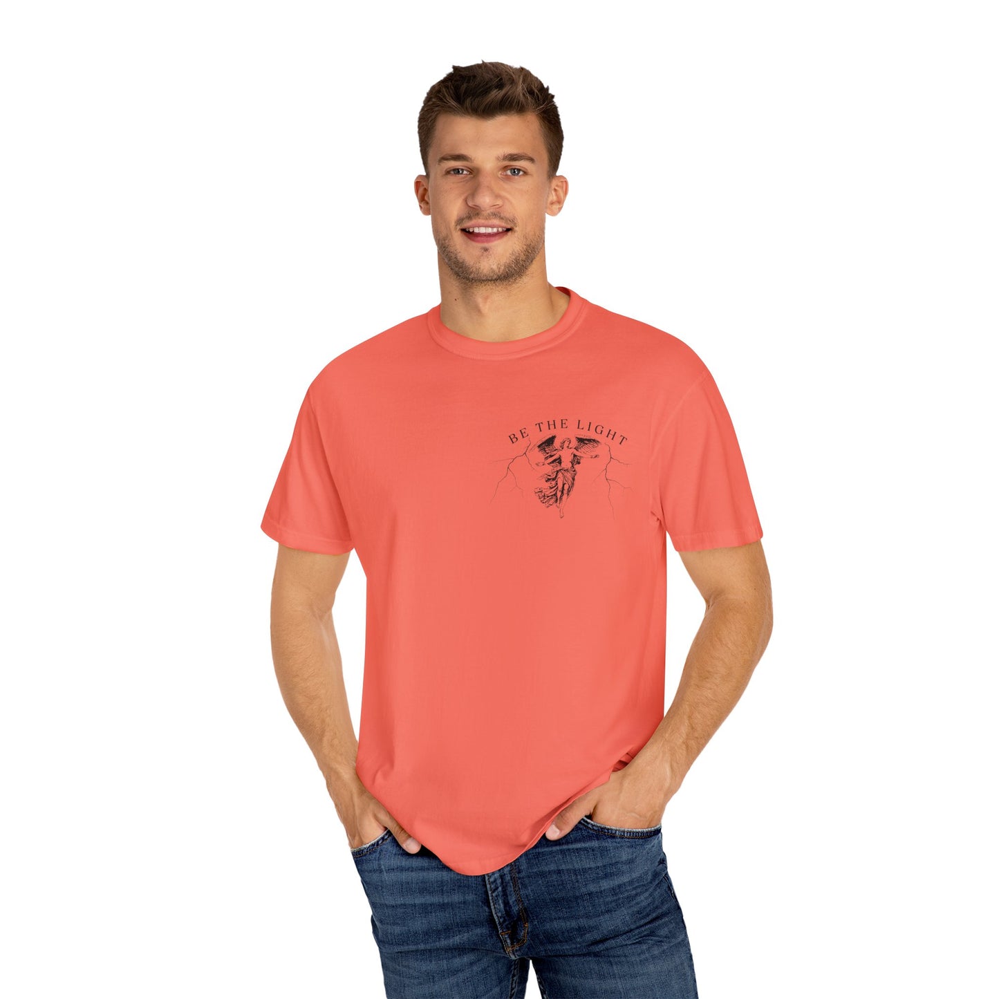 Unisex Garment-Dyed T-Shirt - 'Be the Light' Inspirational Tee