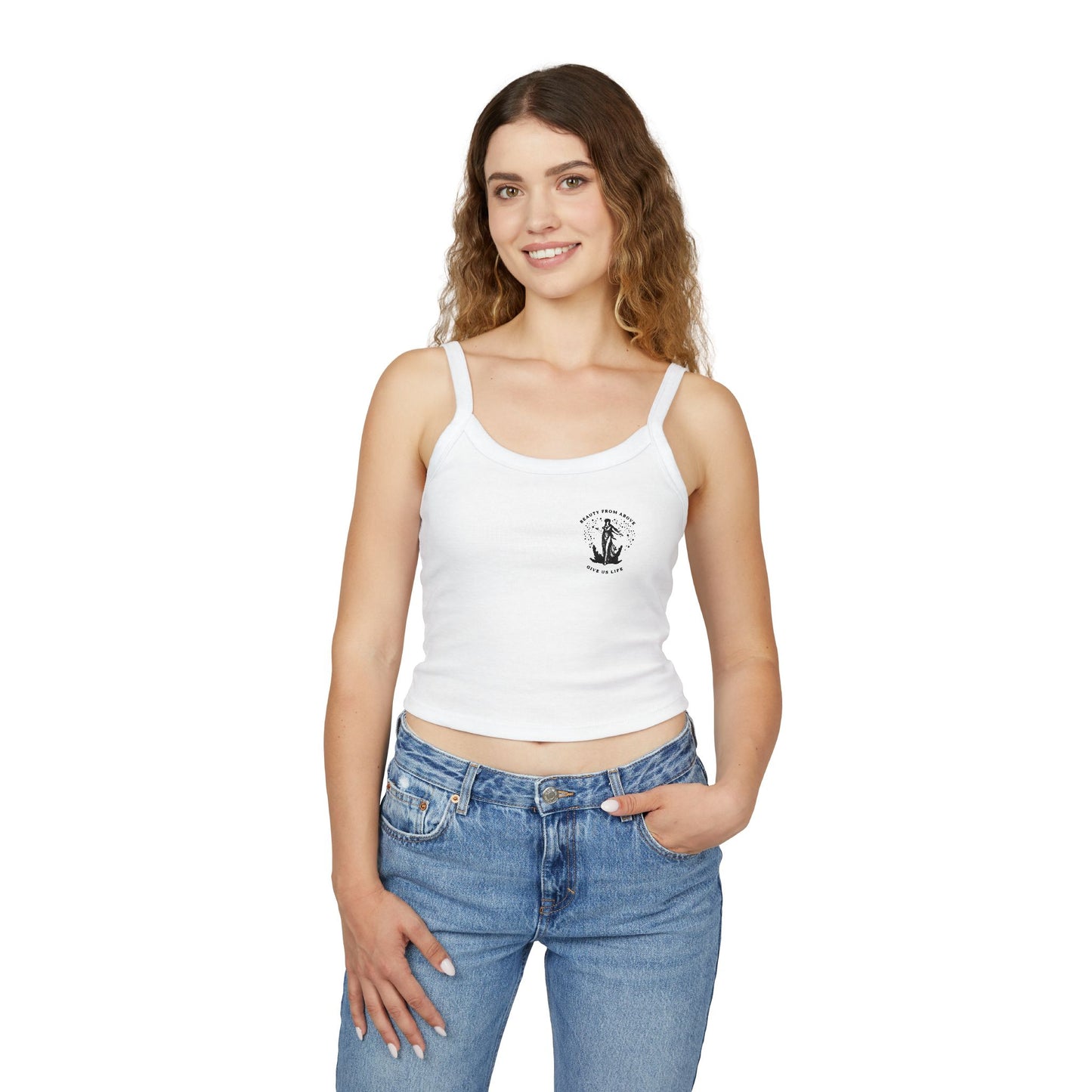 Women's Spaghetti Strap Tank Top - Beauty From Above Design