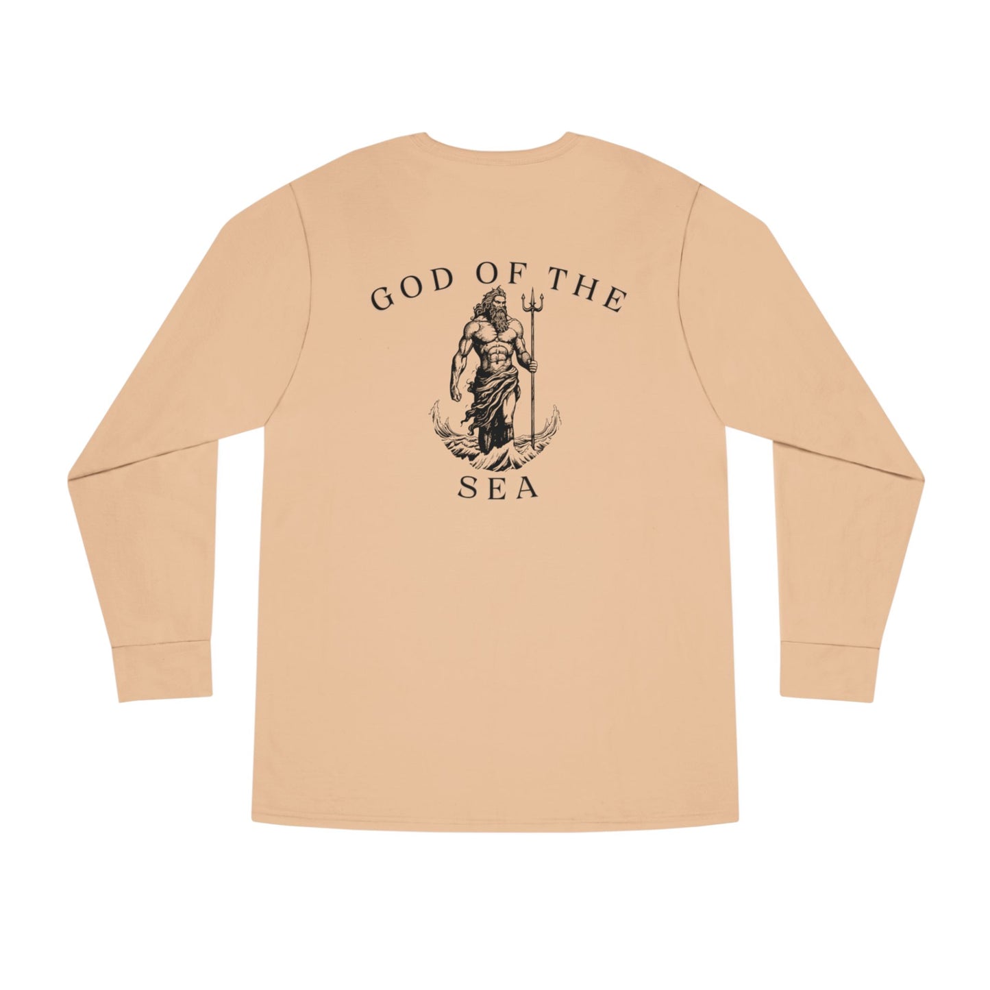 God of the Sea Long Sleeve Crewneck Tee - Nautical Themed Apparel