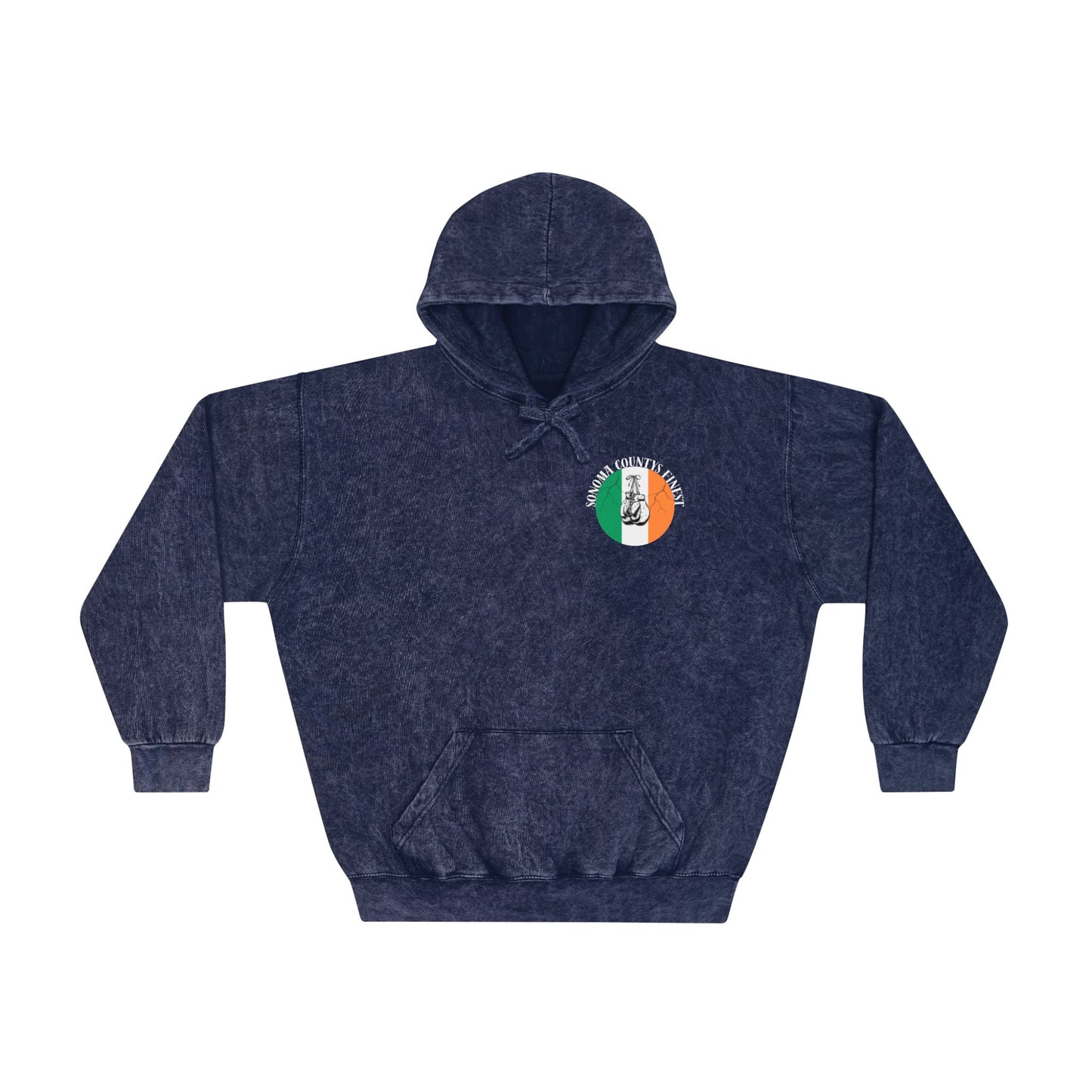 Unisex Mineral Wash Hoodie - Sonoma County's Finest with Irish Colors