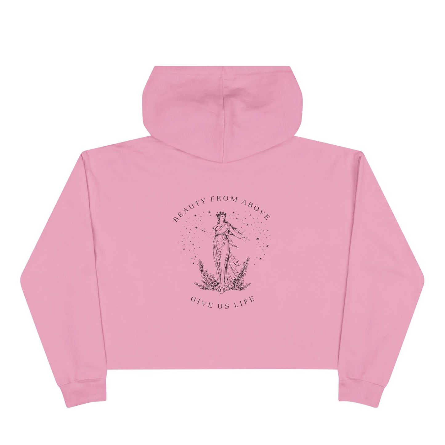 Eco-Friendly Crop Hoodie - 'Beauty From Above' Graphic
