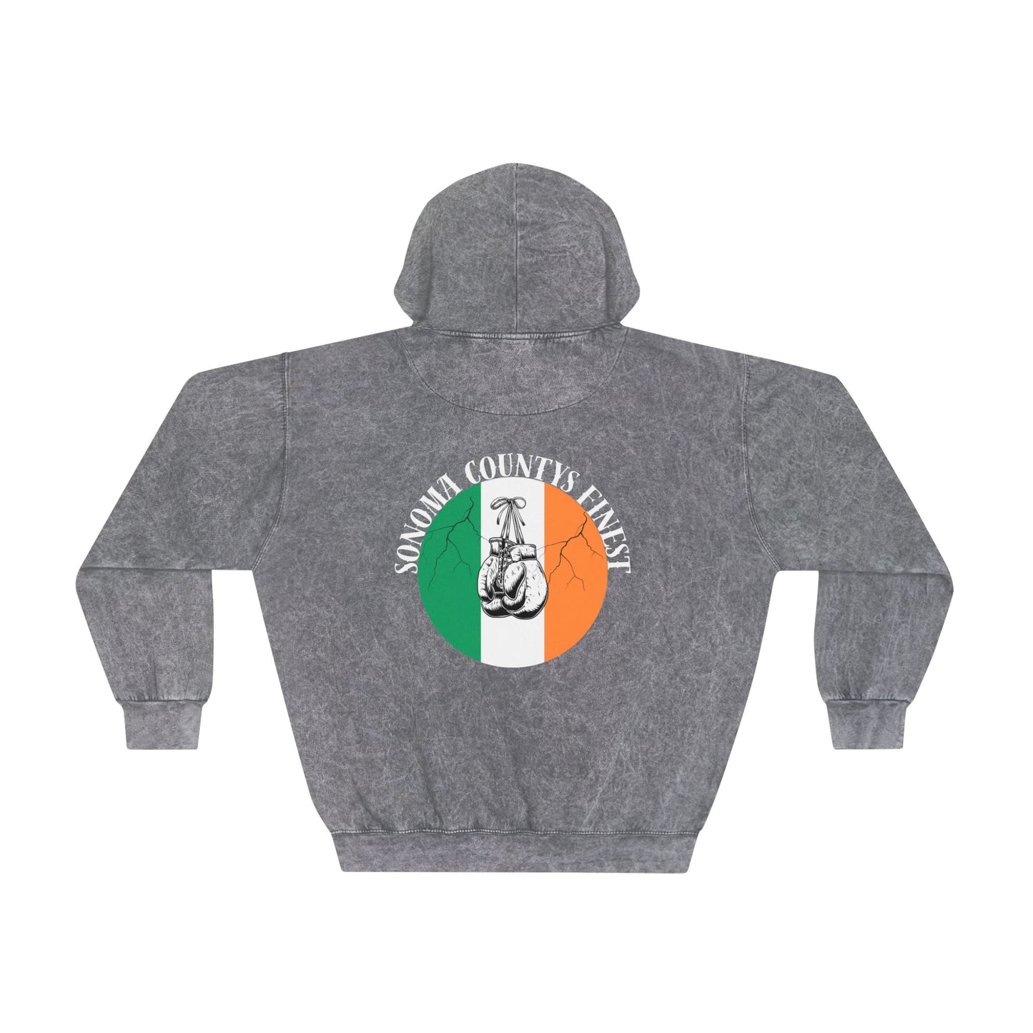 Unisex Mineral Wash Hoodie - Sonoma County's Finest with Irish Colors