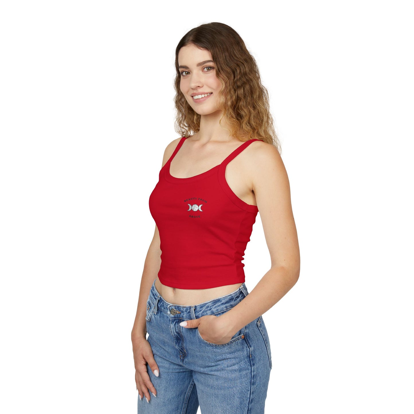 Women's Spaghetti Strap Tank Top - Beauty From Above Graphic Tee