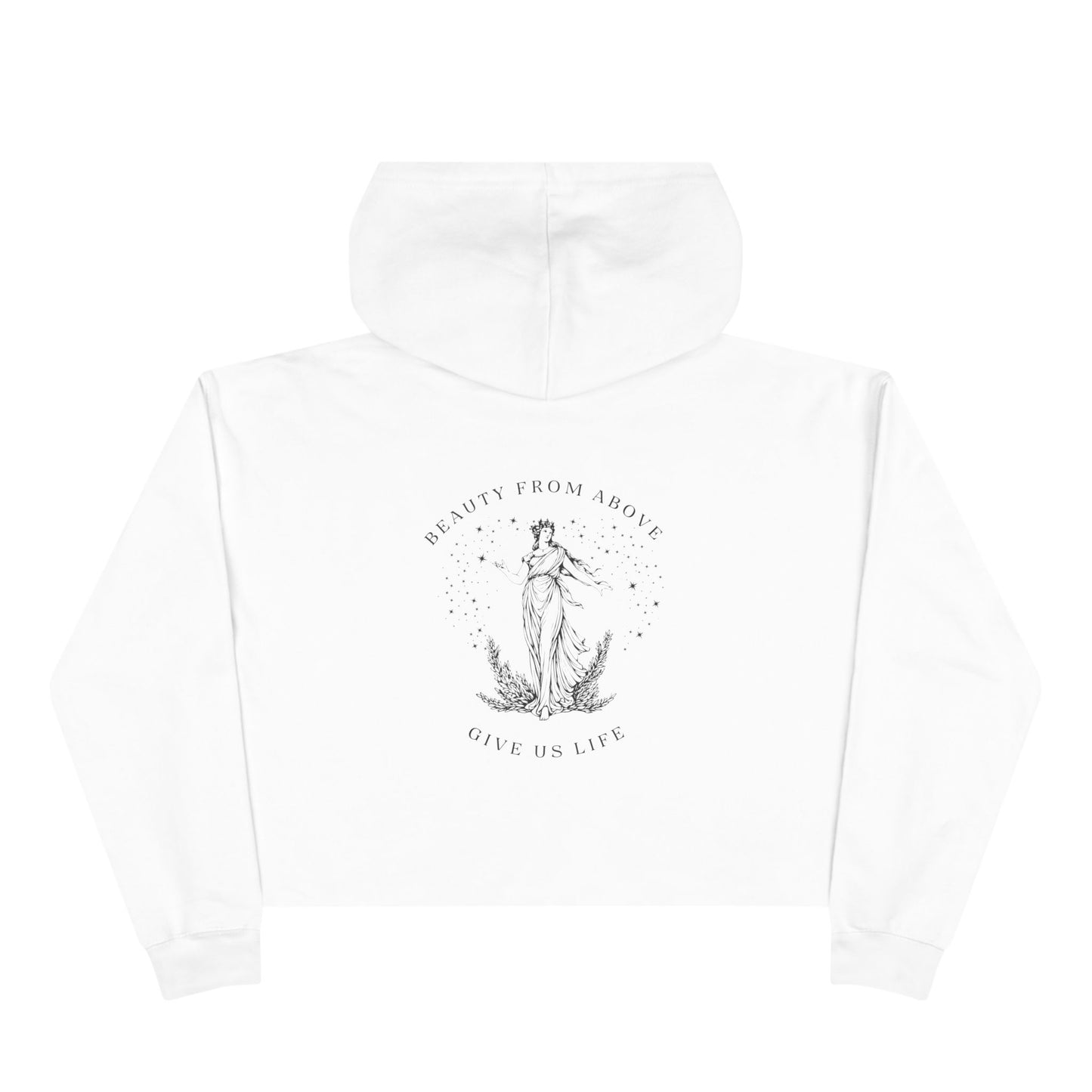 Eco-Friendly Crop Hoodie - 'Beauty From Above' Graphic
