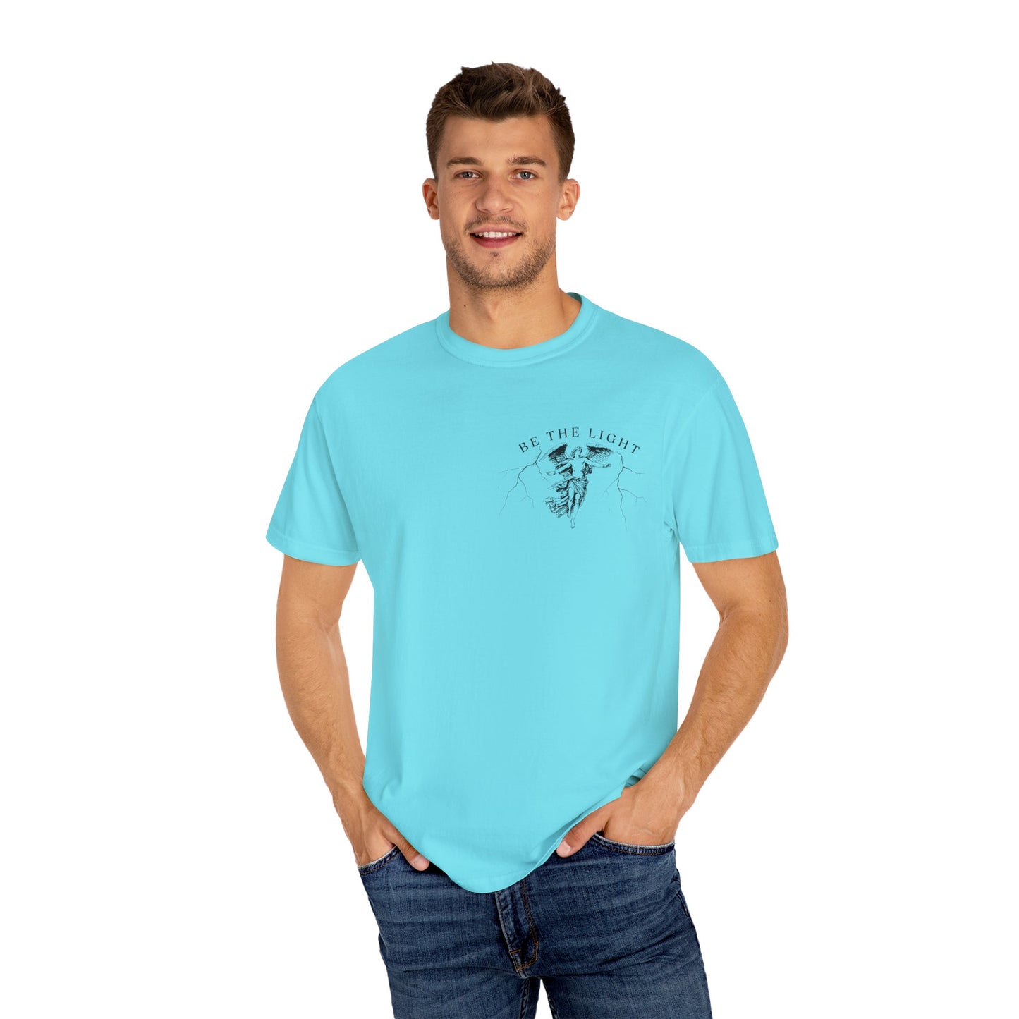 Unisex Garment-Dyed T-Shirt - 'Be the Light' Inspirational Tee