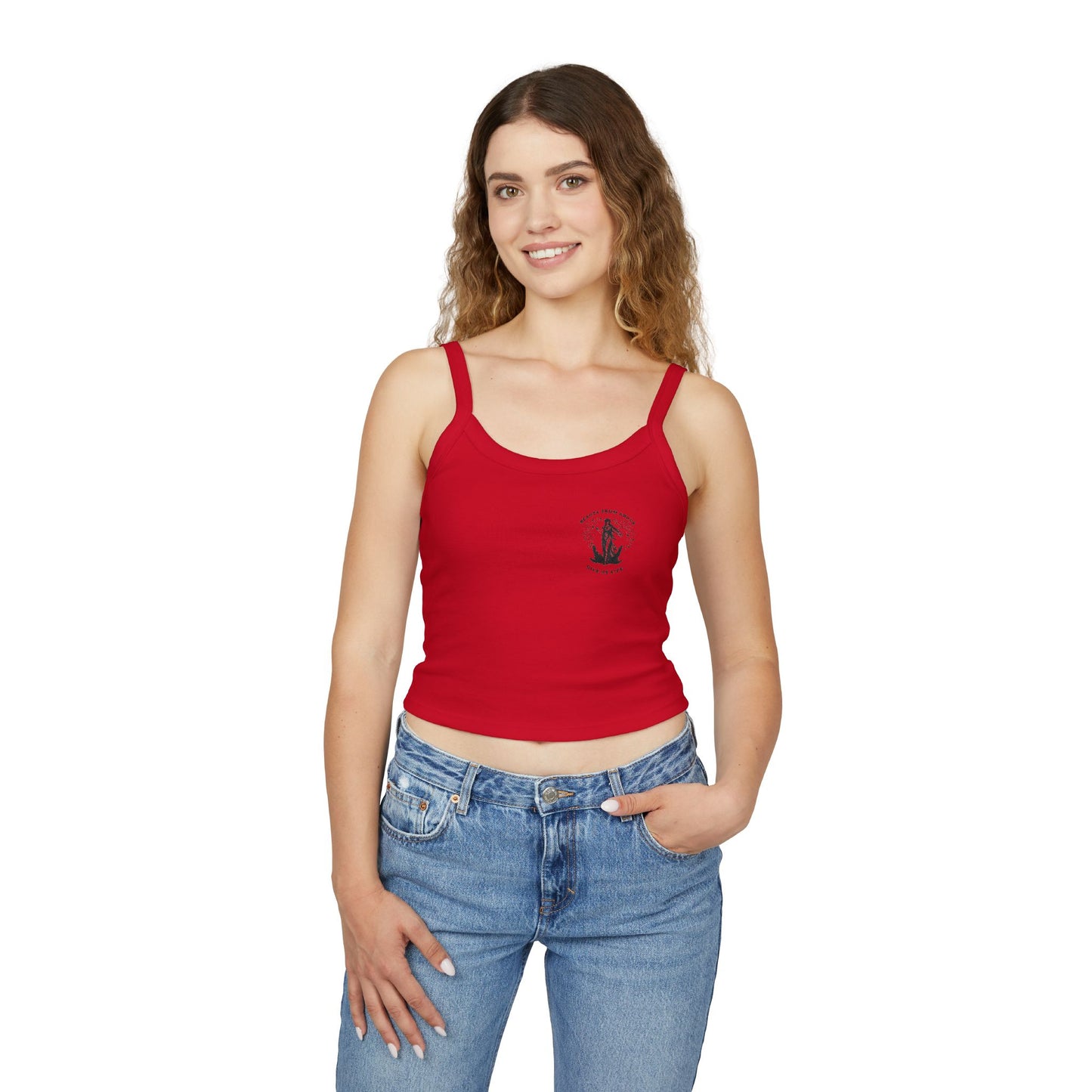 Women's Spaghetti Strap Tank Top - Beauty From Above Design
