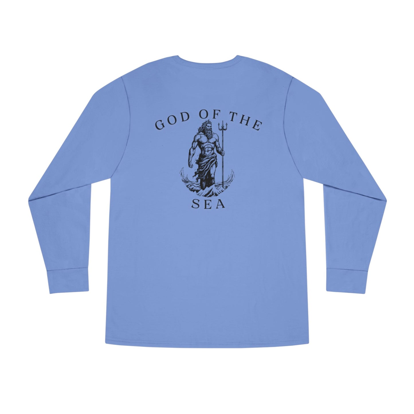 God of the Sea Long Sleeve Crewneck Tee - Nautical Themed Apparel