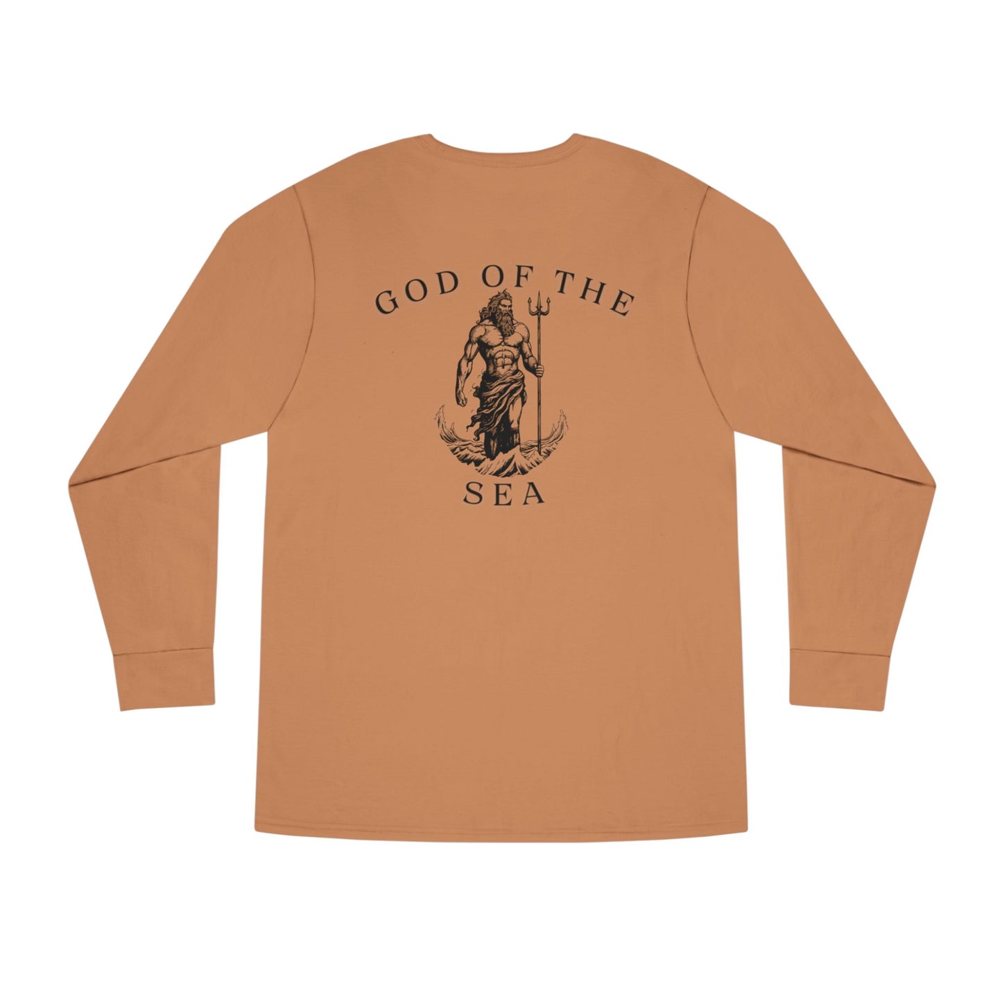 God of the Sea Long Sleeve Crewneck Tee - Nautical Themed Apparel