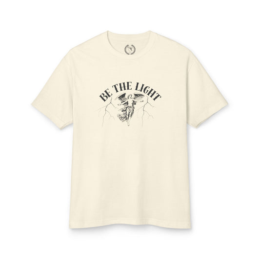 Be The Light Message Tee - Unisex Heavyweight Cotton T-Shirt