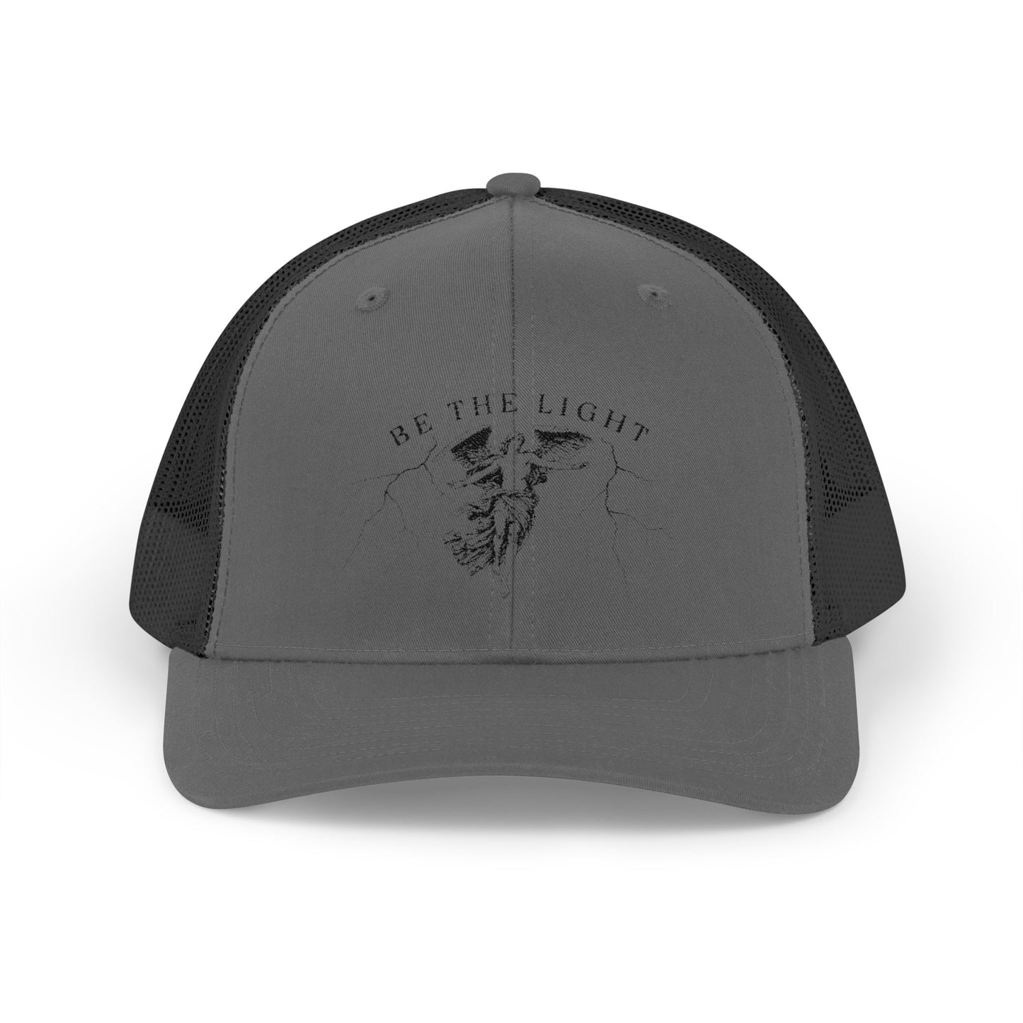 Be The Light Snapback Trucker Cap - Inspirational White Cap for Daily Wear