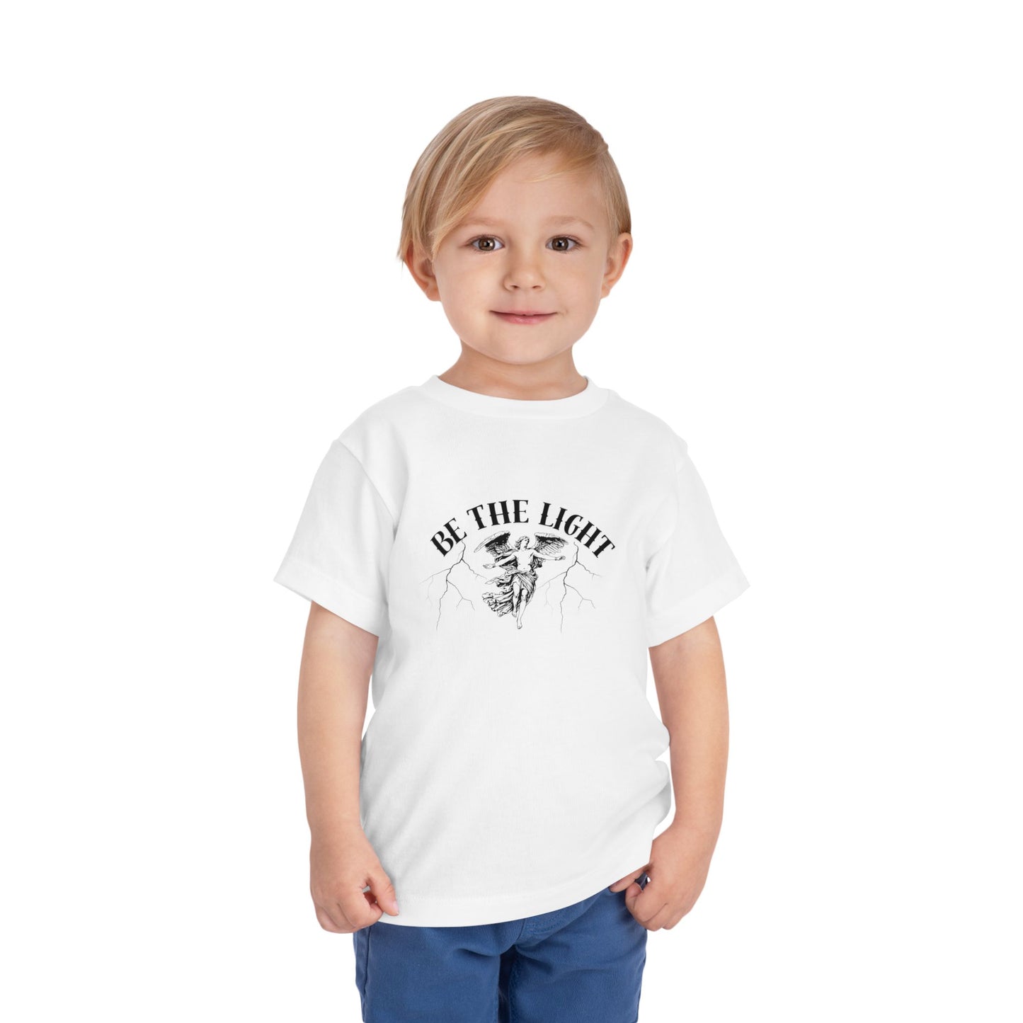 Inspirational Toddler Tee - "Be the Light" Motivational Shirt