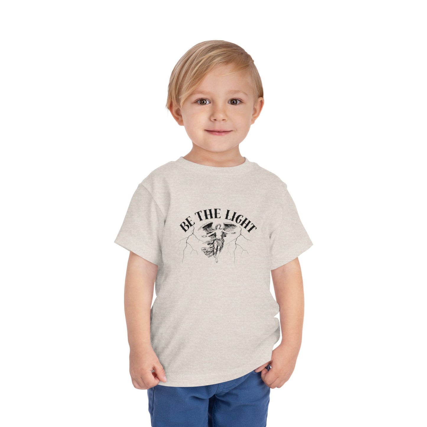 Inspirational Toddler Tee - "Be the Light" Motivational Shirt